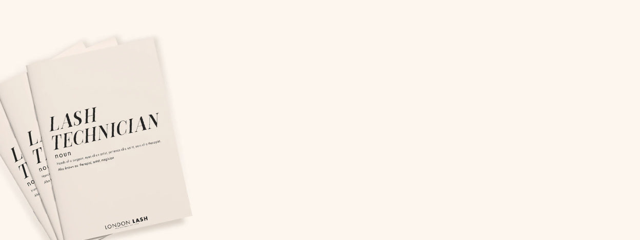 Lash Technician having a consultation with a client for eyelash extensions