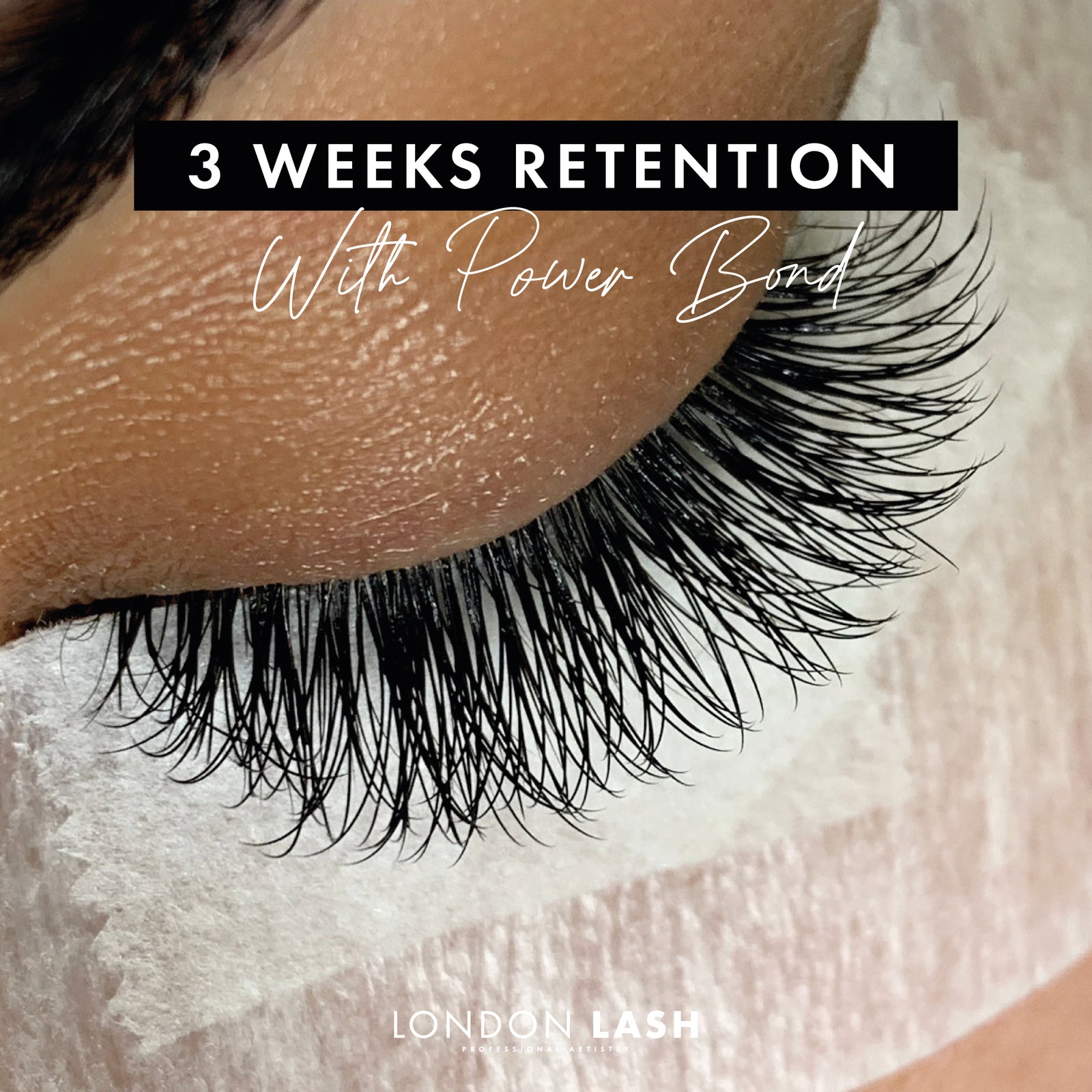 3 weeks of volume lash retention with Power Bond Eyelash Extension Glue