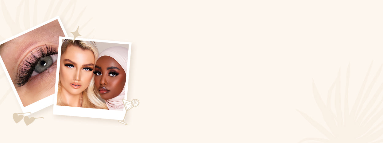 Close-up of eyelash extensions sets