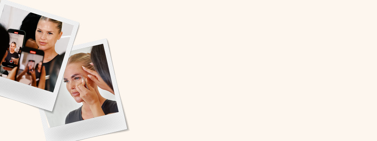 Lash Technicians applying eyelash extensions to natural eyelashes