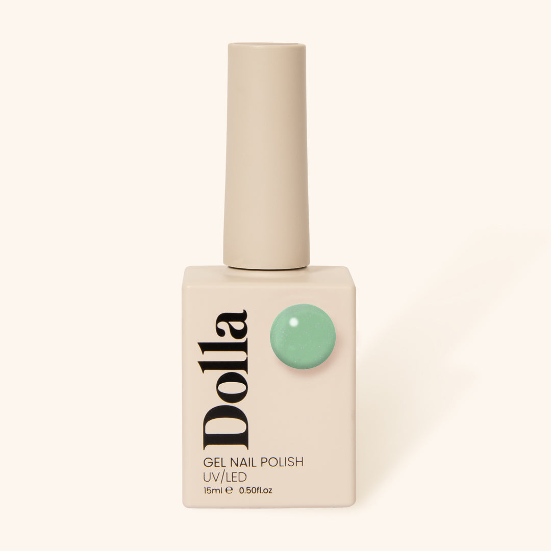 "Aquamarine" gel nail polish bottle