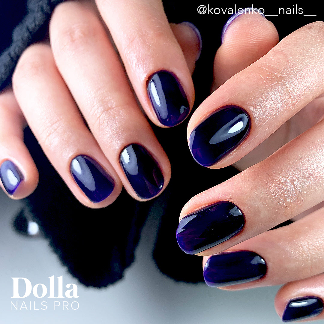 Nails painted with "The Abyss" gel nail polish