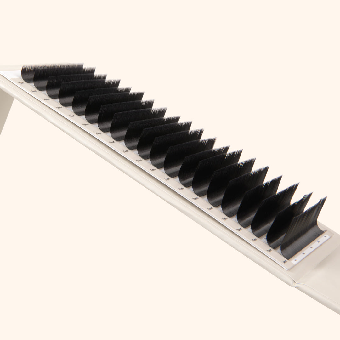 Kensington lashes, volume lash extensions on lash tray, best volume lashes, best eyelash extensions for volume, best Russian volume lashes, best eyelash extensions for volume 0.085
