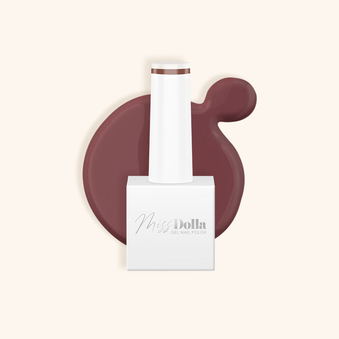 Miss Dolla brown gel nail polish
