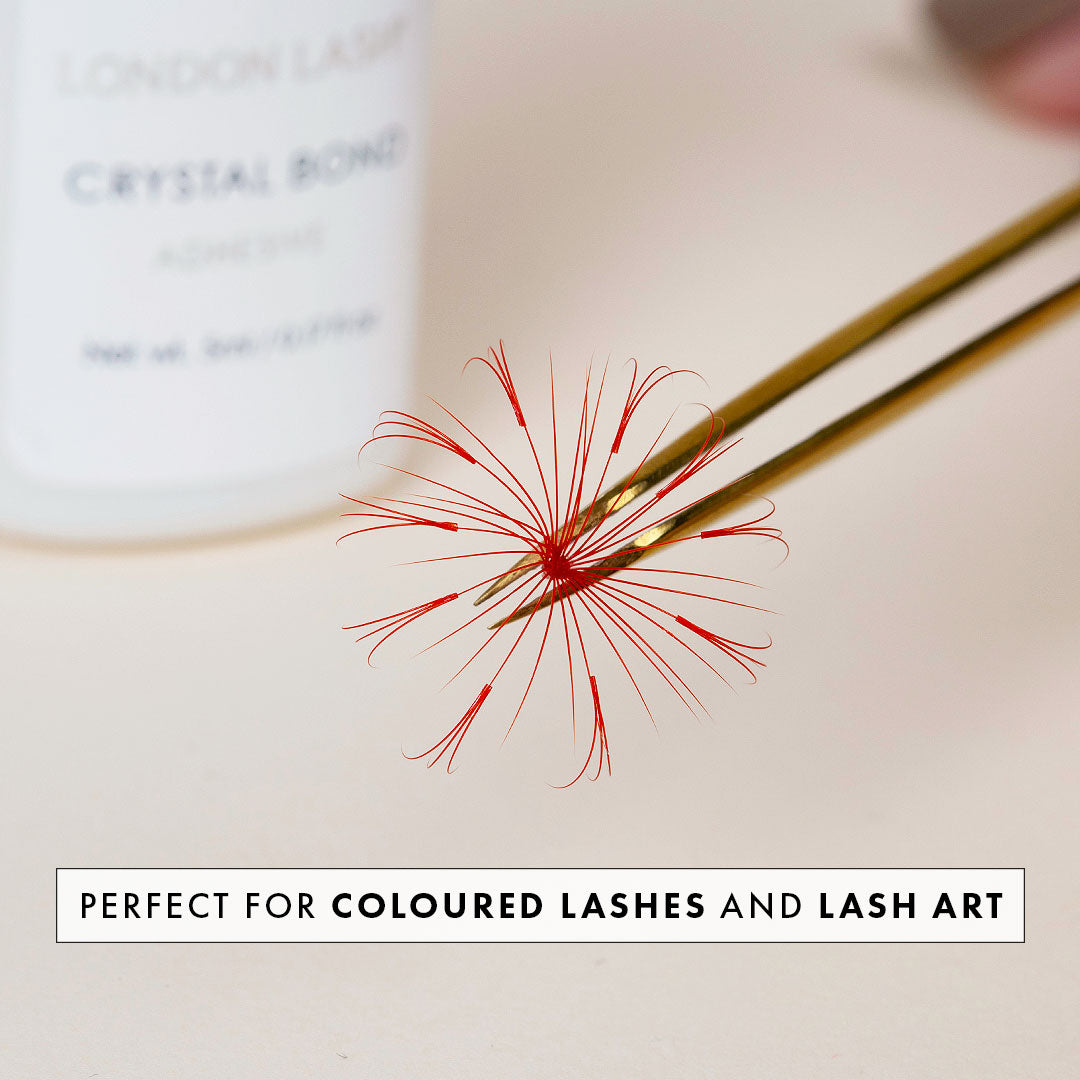 a flower made from red eyelash extension fans