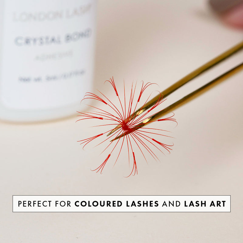 a flower made from red eyelash extension fans