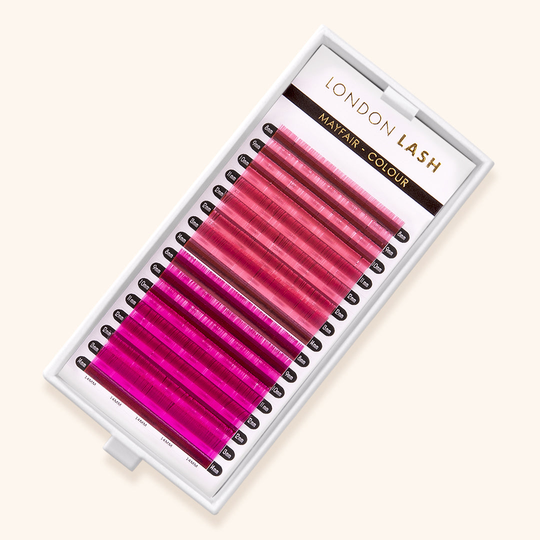 best coloured lashes, best coloured eyelash extensions, best coloured lash extensions, best pink / hot pink coloured lashes, best pink / hot pink coloured eyelash extensions, best pink / hot pink coloured lash extensions