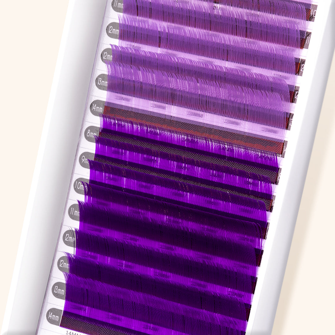 best coloured lashes, best coloured eyelash extensions, best coloured lash extensions, best light violet/ violet coloured lashes, best light violet/ violet coloured eyelash extensions, best light violet/ violet coloured lash extensions, 