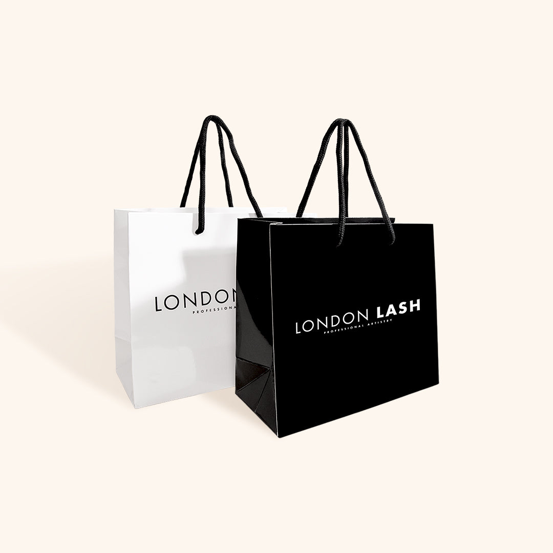 London Lash Reusable Paper Bag - Small / Black and White